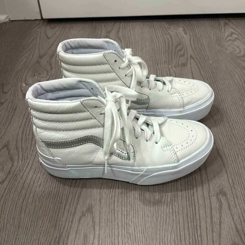Limited Edition Iridescent Stripe Platform Stacked Vans View 3